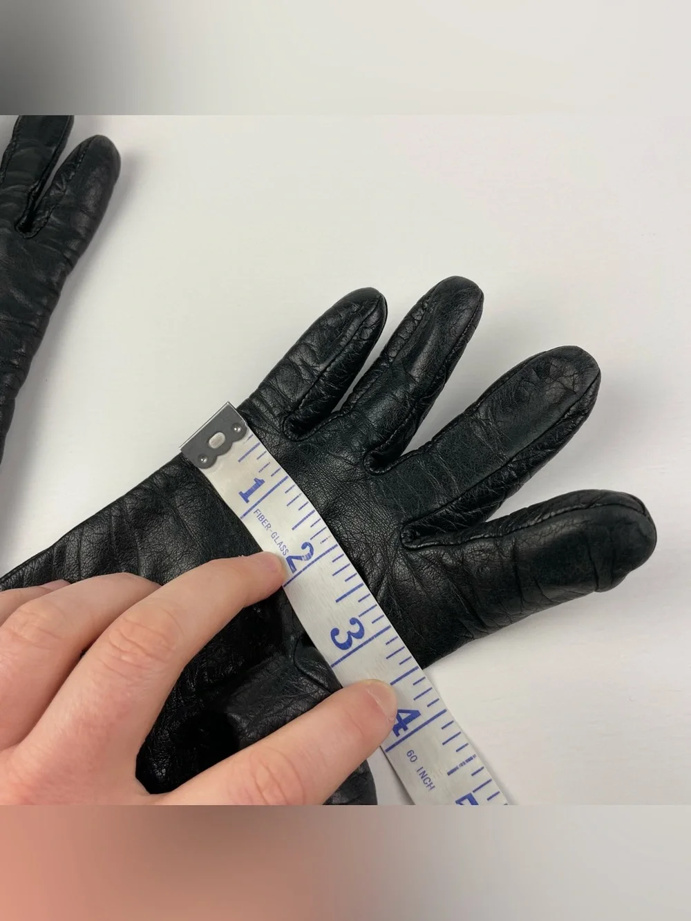 VTG Black Leather Women's Small Lined Driving Gloves Minimalist Classic Pull-On